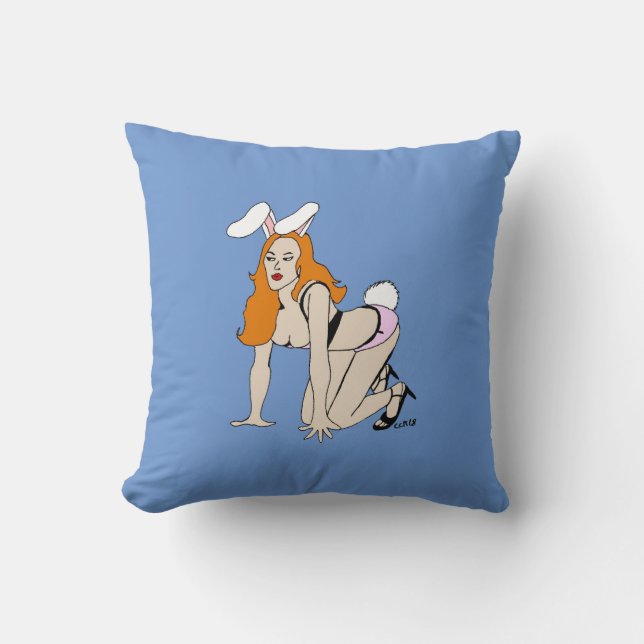 bunnygirl dekorativ kudde (Framsida)