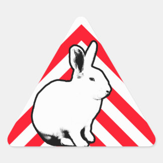 BunnyLuv Rabbit Sticker 2 Triangelformat Klistermärke