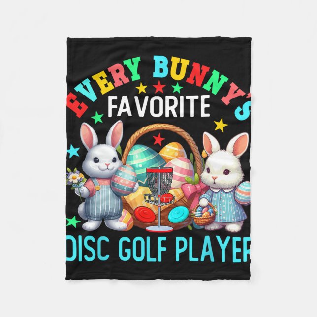 Bunny's Favoritdiskgolfspelare Påskharar E Fleecefilt (Framsidan)
