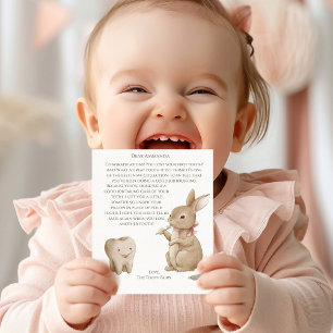 Bunnys flicka First Tooth Fairy Brev
