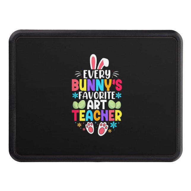 Bunnys lärare, Påsk, färgbelagd design Dragkroksskydd (Framsidan)