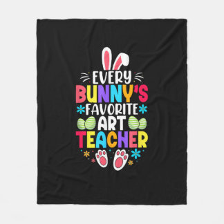 Bunnys lärare, Påsk, färgbelagd design Fleecefilt