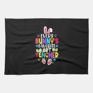 Bunnys lärare, Påsk, färgbelagd design Kökshandduk