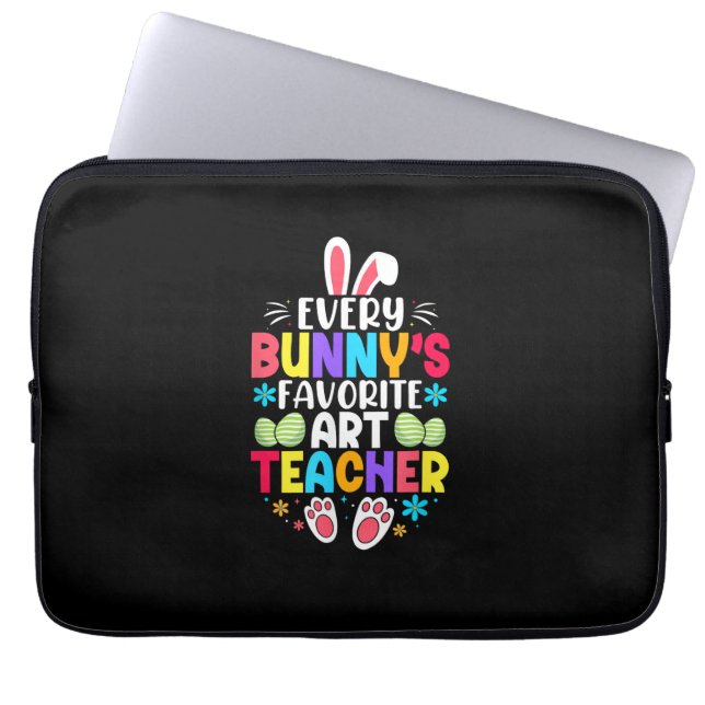 Bunnys lärare, Påsk, färgbelagd design Laptop Fodral (Framsidan)