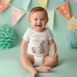 Bunnys pojke First Tooth Party T Shirt