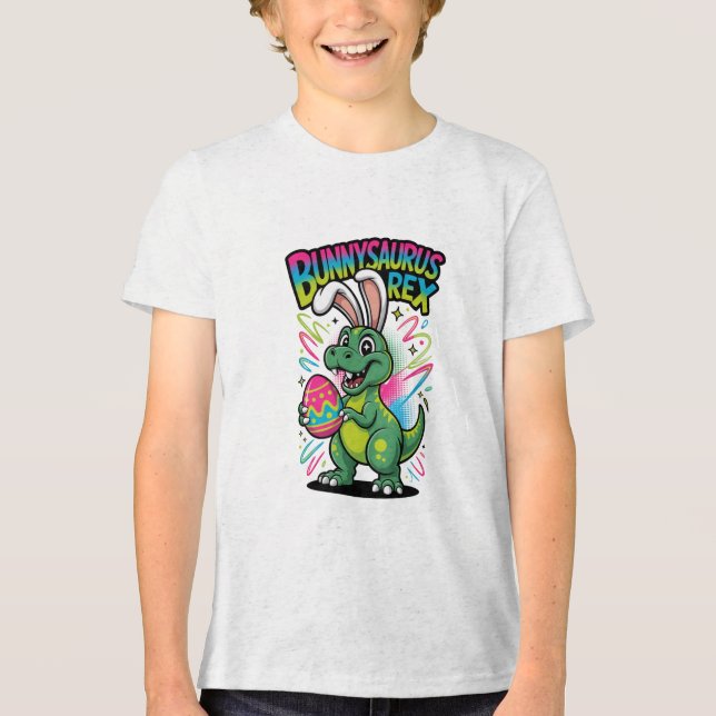 Bunnysaurus Easter Tee Dino Bunny Hybrid Holiday (Framsida)