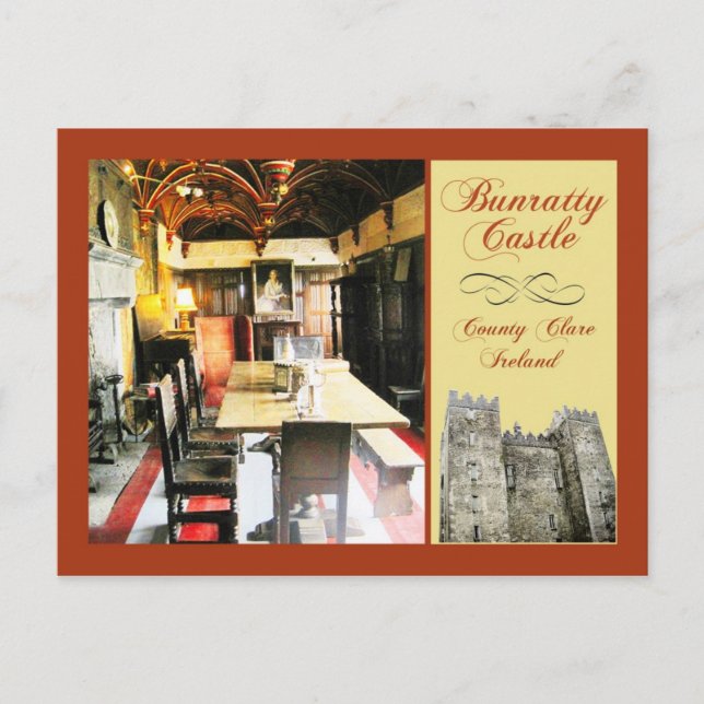 Bunratty slott, County Clare, Irland Vykort (Framsida)