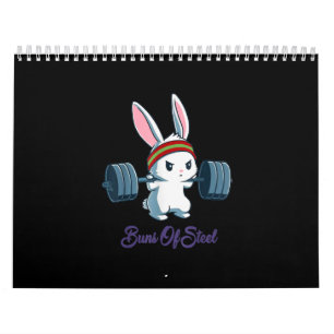 Buns of Ness Rabbit Bunny Älskare Gym Workout Fun Kalender