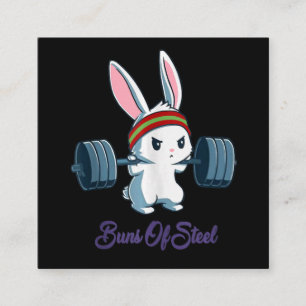 Buns of Sl Ness Rabbit Bunny Älskare Gym Workout Fyrkantigt Visitkort