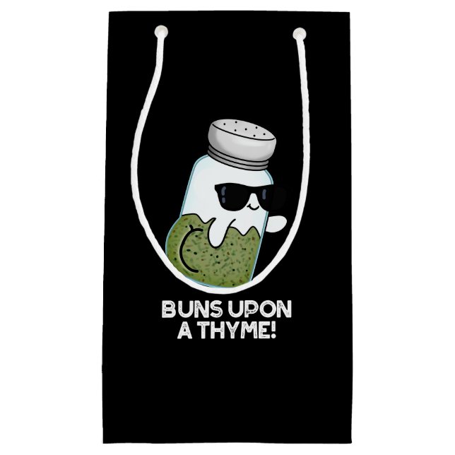 Buns On A Thyme Funny Herb Pun Mörk BG (Framsidan)