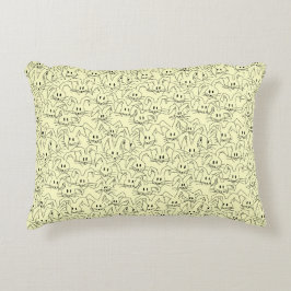 Bunschar på gulten - sömlös mönster. prydnadskudde