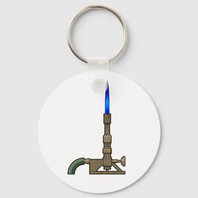 Bunsen Burner Keychain Nyckelring (Framsida)