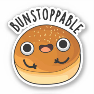 Bunstoppable Funny Bun Pun Klistermärken