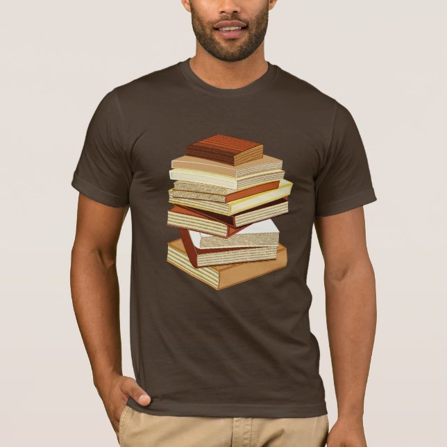 Bunt av bokar - beige t-shirt (Framsida)