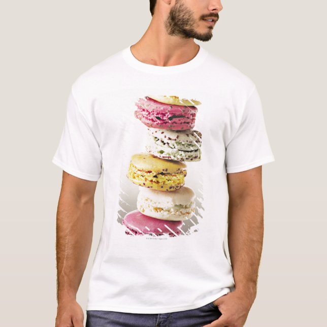 Bunt av vibrerande macaroons tee (Framsida)