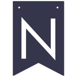 BUNT-bröllopsfest för marin blå blommigt i Elfenbe Vimplar