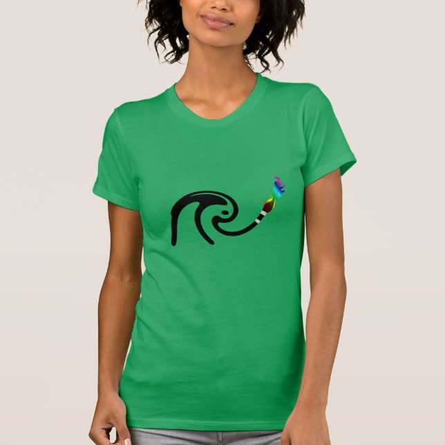 Bunt gepinselt t shirt (Framsida)
