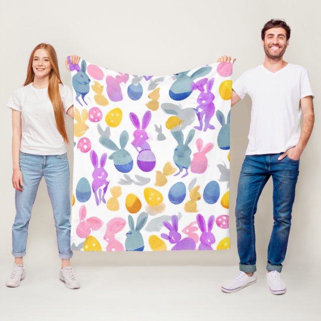 bunt med påskägg fleecefilt (På plats)
