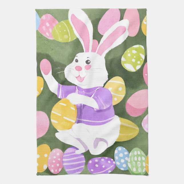 bunt med påskägg kökshandduk (Vertikal)