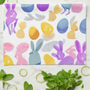 bunt med påskägg kökshandduk
