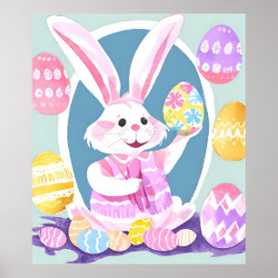 bunt med påskägg poster