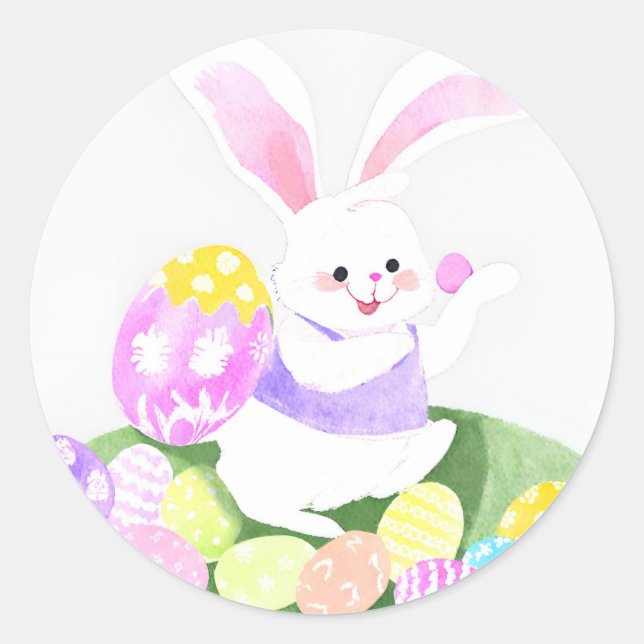 bunt med påskägg runt klistermärke (Framsida)