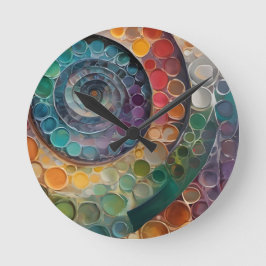 bunt und modern, Dekokissen Rund Klocka