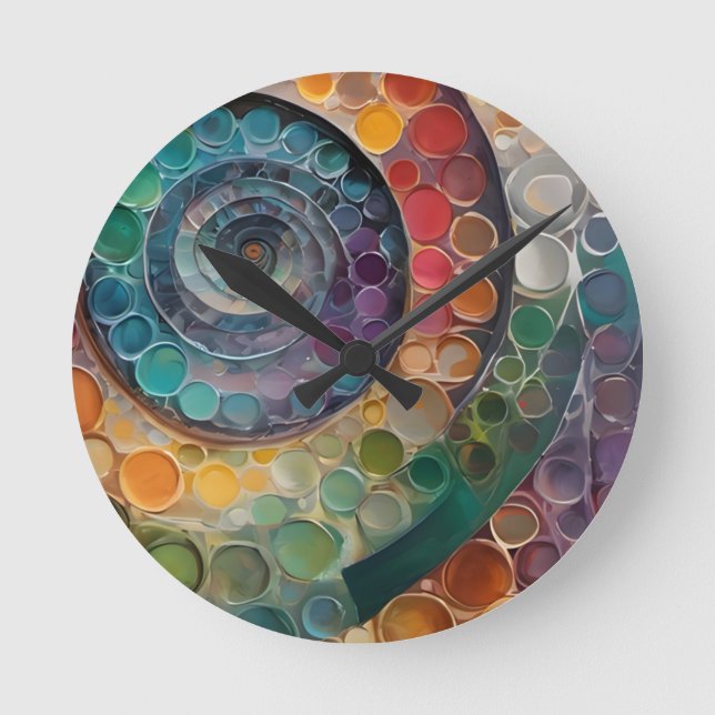 bunt und modern, Dekokissen Rund Klocka (Framsida)