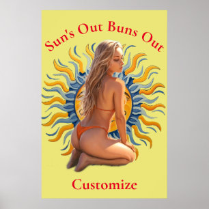 Bunt ut Bikini Beach Girl Thunder_Cove Poster