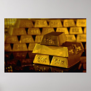 Buntar av guld- pubar poster