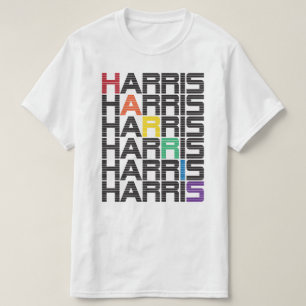 Buntar för Harris regnbågetext T Shirt
