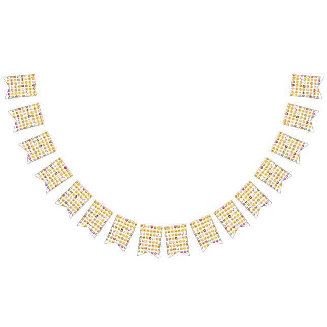 buntbanderoll för emoji party vimplar (Alla)