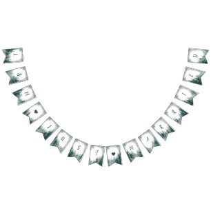 Buntbanderoll för Rustic Bröllop Ny gifta Vimplar