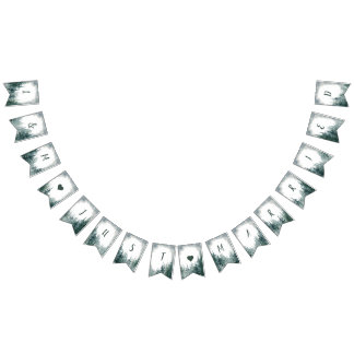 Buntbanderoll för Rustic Bröllop Ny gifta Vimplar