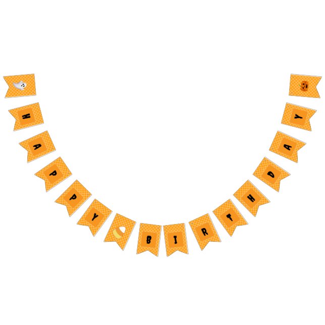 Buntbanderoll grattis på födelsedagen Halloween fe Vimplar (Alla)