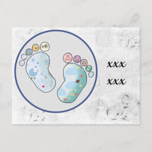 bunte Babyfüsse Vykort