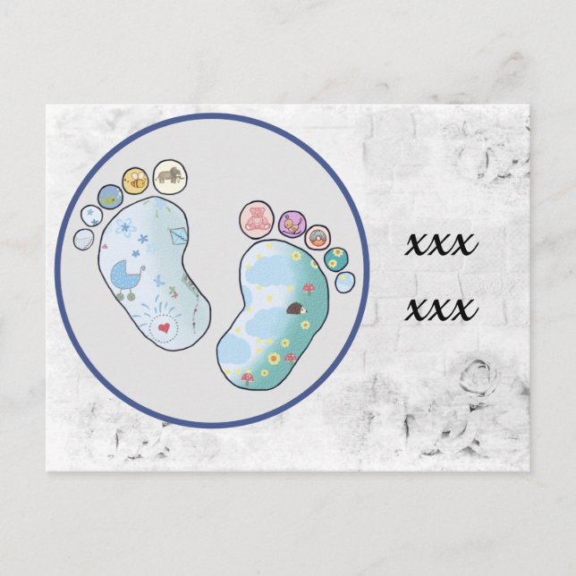 bunte Babyfüsse Vykort (Framsida)