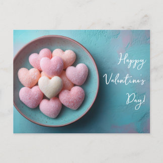 Bunte Herzen aus Zucker Valentinstag Vykort