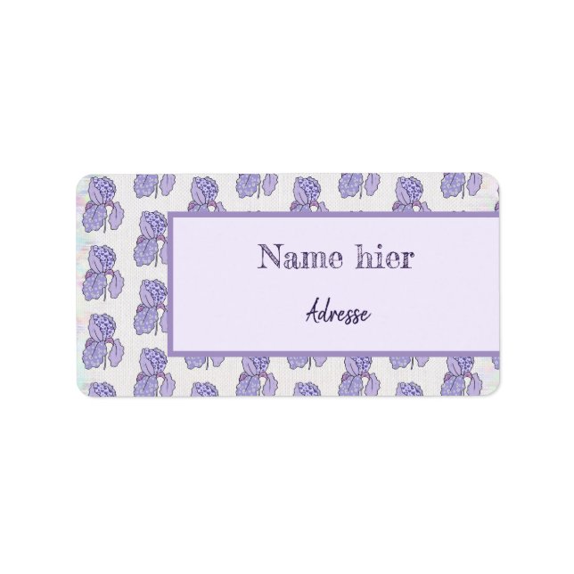 bunte Iris Adressetikett (Framsidan)