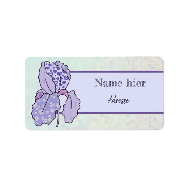 bunte Iris Adressetikett (Framsidan)
