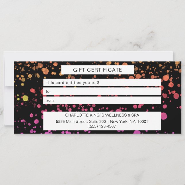 BUNTE KLECKSE BUSINESS CERTIFICATE (Baksida)