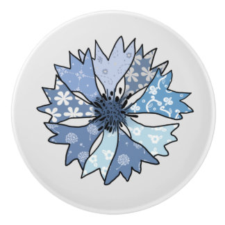 bunte Kornblume Knopp