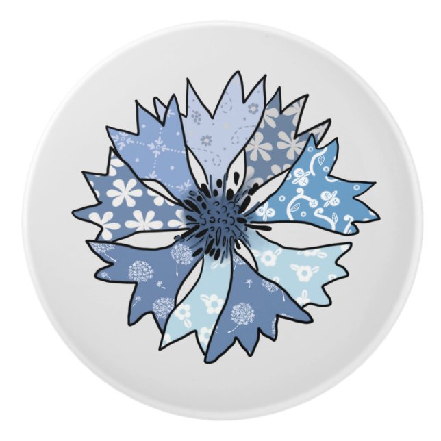 bunte Kornblume Knopp (Framsidan)