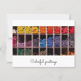 bunte Künstlerfarben im Fach Vykort