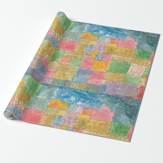 Bunte Landschaft - Paul Klee Presentpapper (Utrullad)