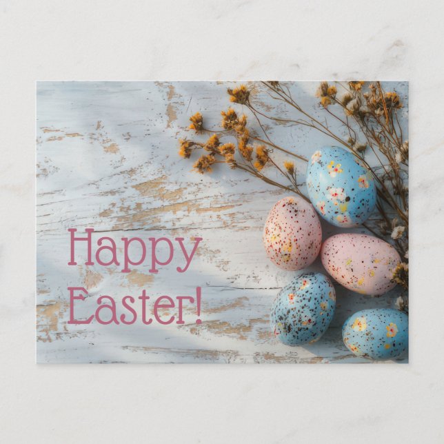 Bunte Oster Postkarte mit Ostereiern Vykort (Framsida)