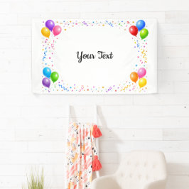 Bunte Party Ballons Konfetti Rahmen Design