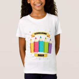 Bunte Stifte mit Sternchen - Schulkind 2026 T Shirt