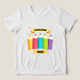 Bunte Stifte mit Sternchen - Schulkind 2026 T Shirt