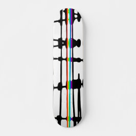 Bunte Streifen Mini Skateboard Bräda 18,5 Cm